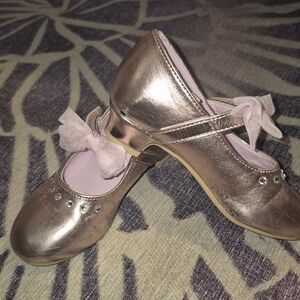 Elegant Kids' Metallic Shoes with Bow